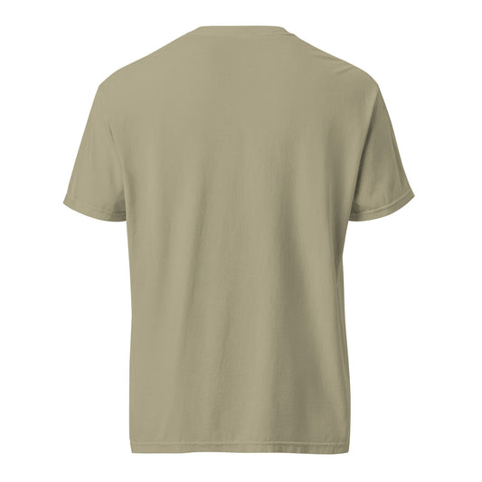 Heavyweight tee in khaki, back view