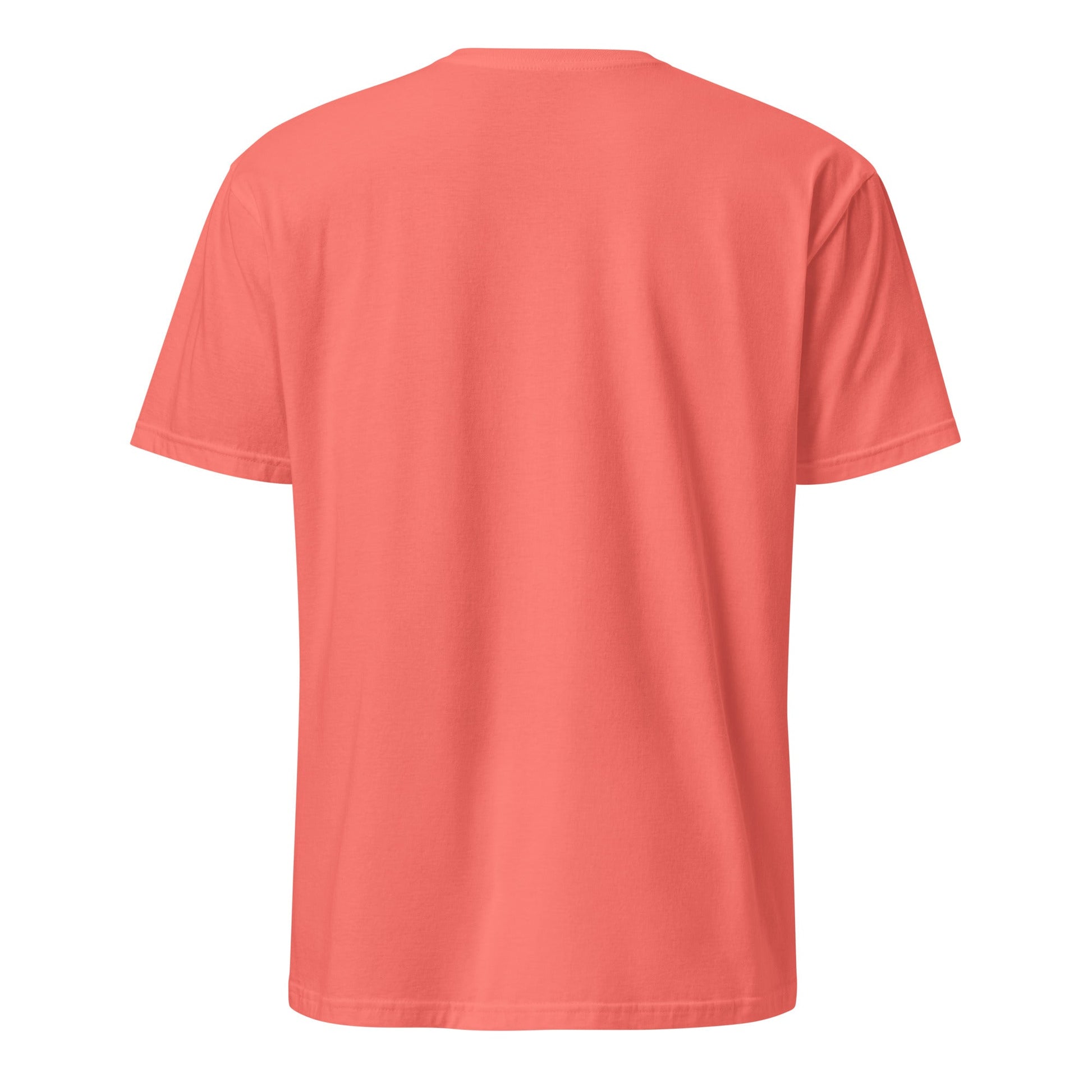 Coral graphic tee, back view