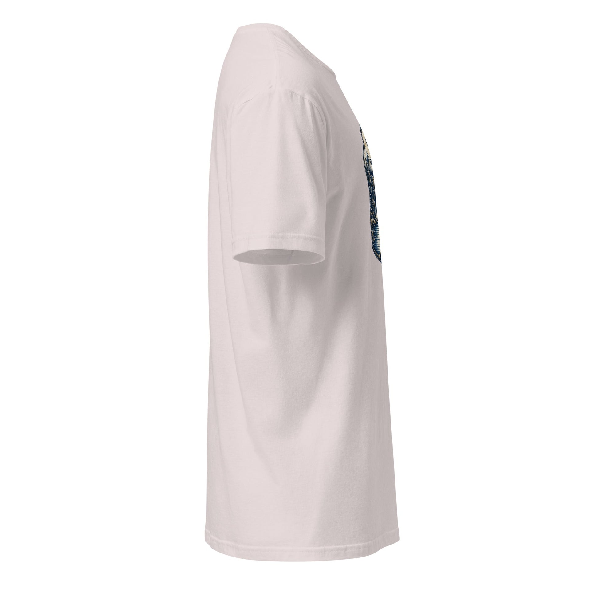 North Pyramids graphic tee, light pink, opposite side view