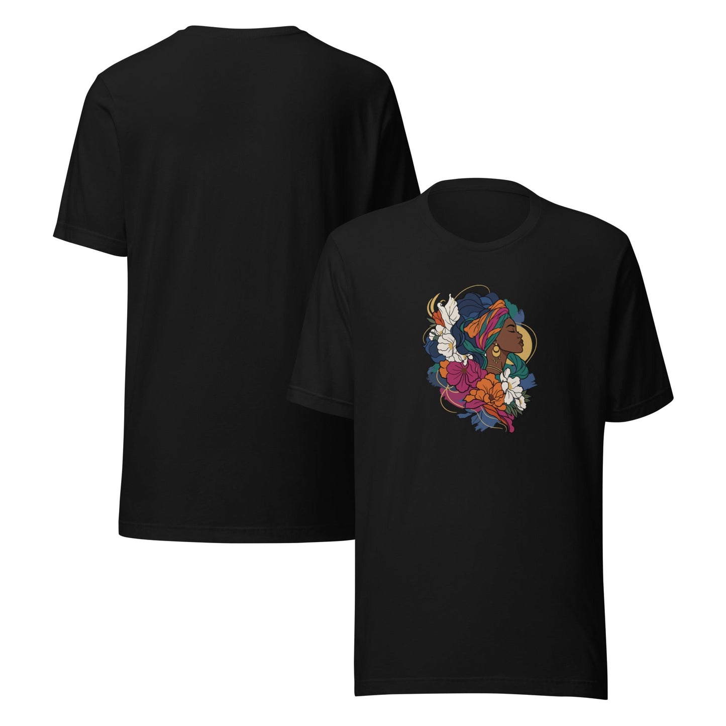 Regal profile with floral and fabric accents Flora Queen Graphic Tee - North Pyramids-North Pyramids-North Pyramids-3982780_9527--Product mockup - 