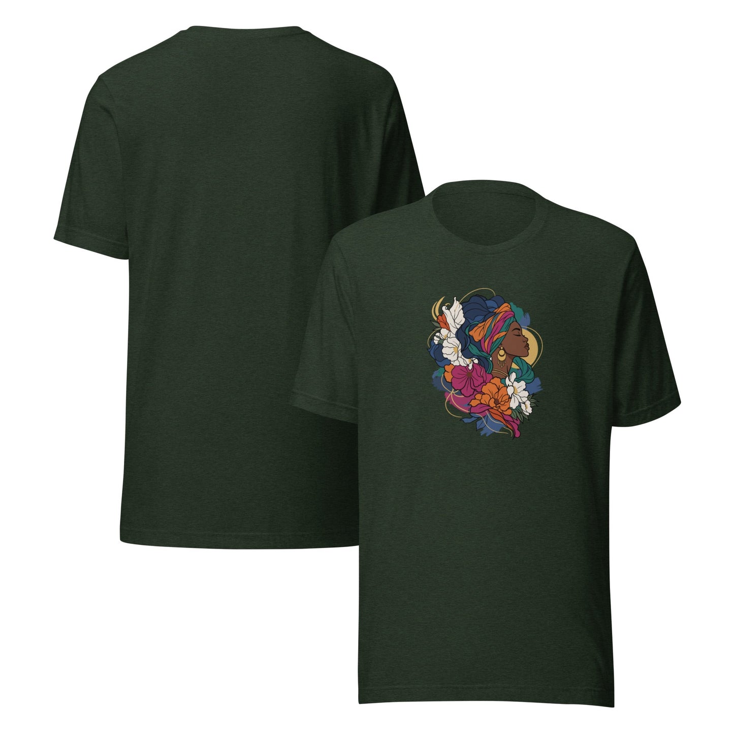 Regal profile with floral and fabric accents Flora Queen Graphic Tee - North Pyramids-North Pyramids-North Pyramids-3982780_24337--Product mockup - 