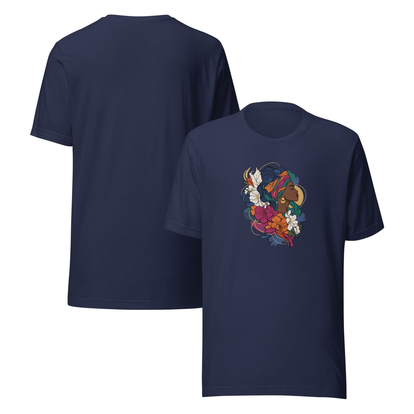 Regal profile with floral and fabric accents Flora Queen Graphic Tee - North Pyramids-North Pyramids-North Pyramids-3982780_9546--Product mockup - 