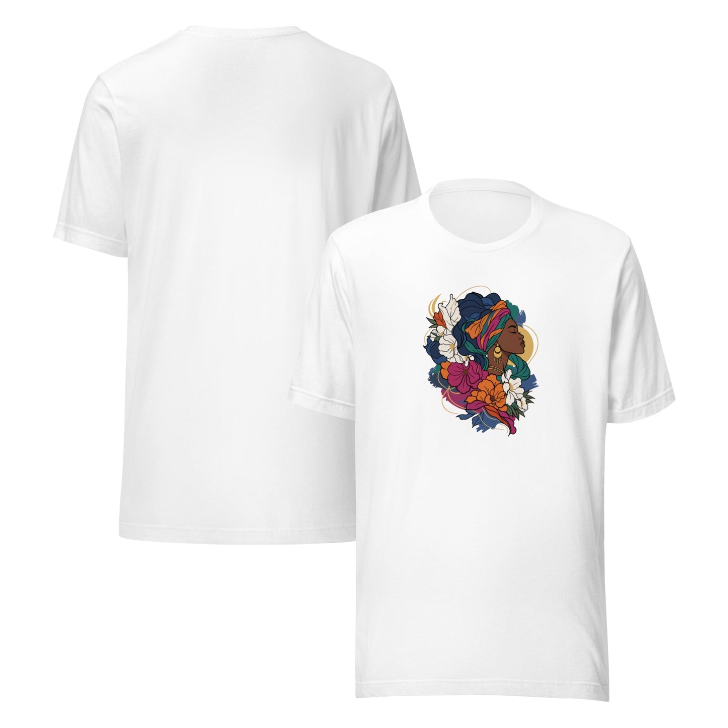 Regal profile with floral and fabric accents Flora Queen Graphic Tee - North Pyramids-North Pyramids-North Pyramids-3982780_9526--Product mockup - 