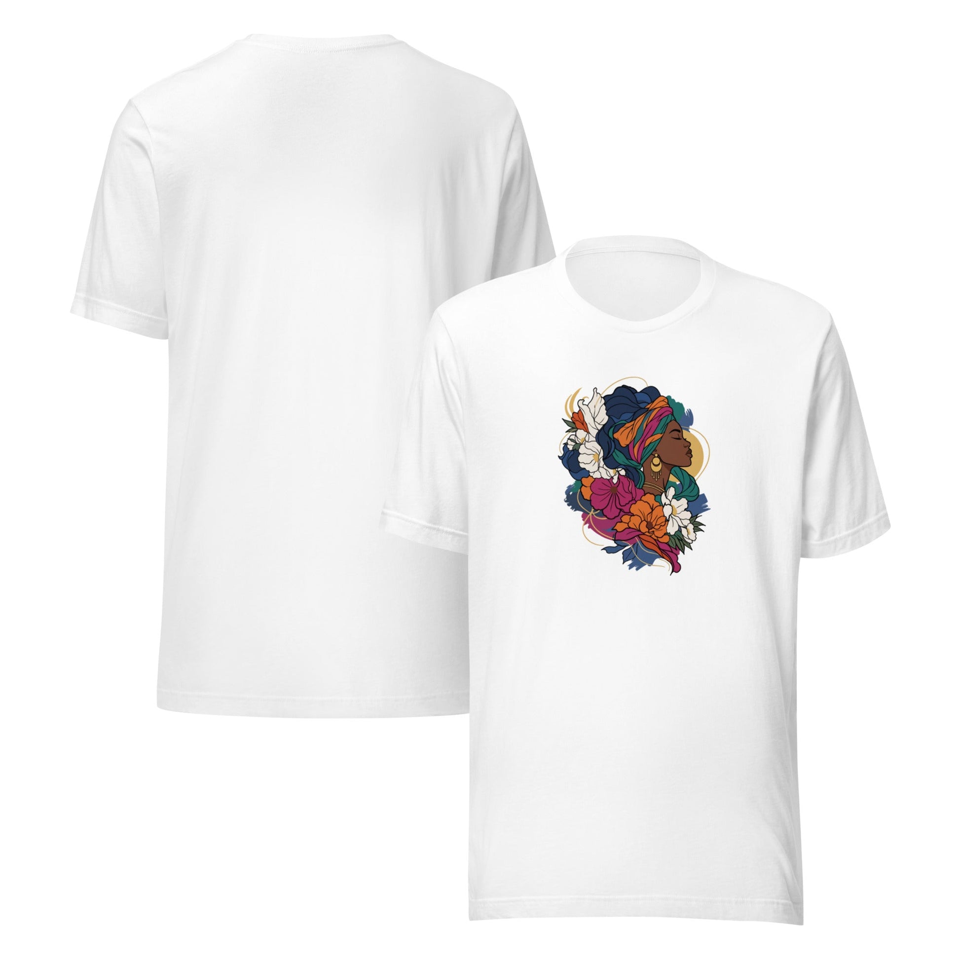 Regal profile with floral and fabric accents Flora Queen Graphic Tee - North Pyramids-North Pyramids-North Pyramids-3982780_9526--Product mockup - 
