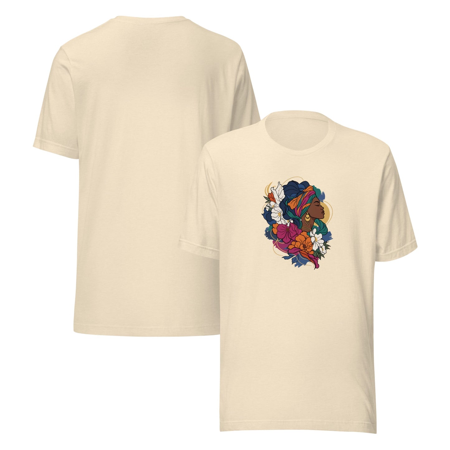 Regal profile with floral and fabric accents Flora Queen Graphic Tee - North Pyramids-North Pyramids-North Pyramids-3982780_24365--Product mockup - 