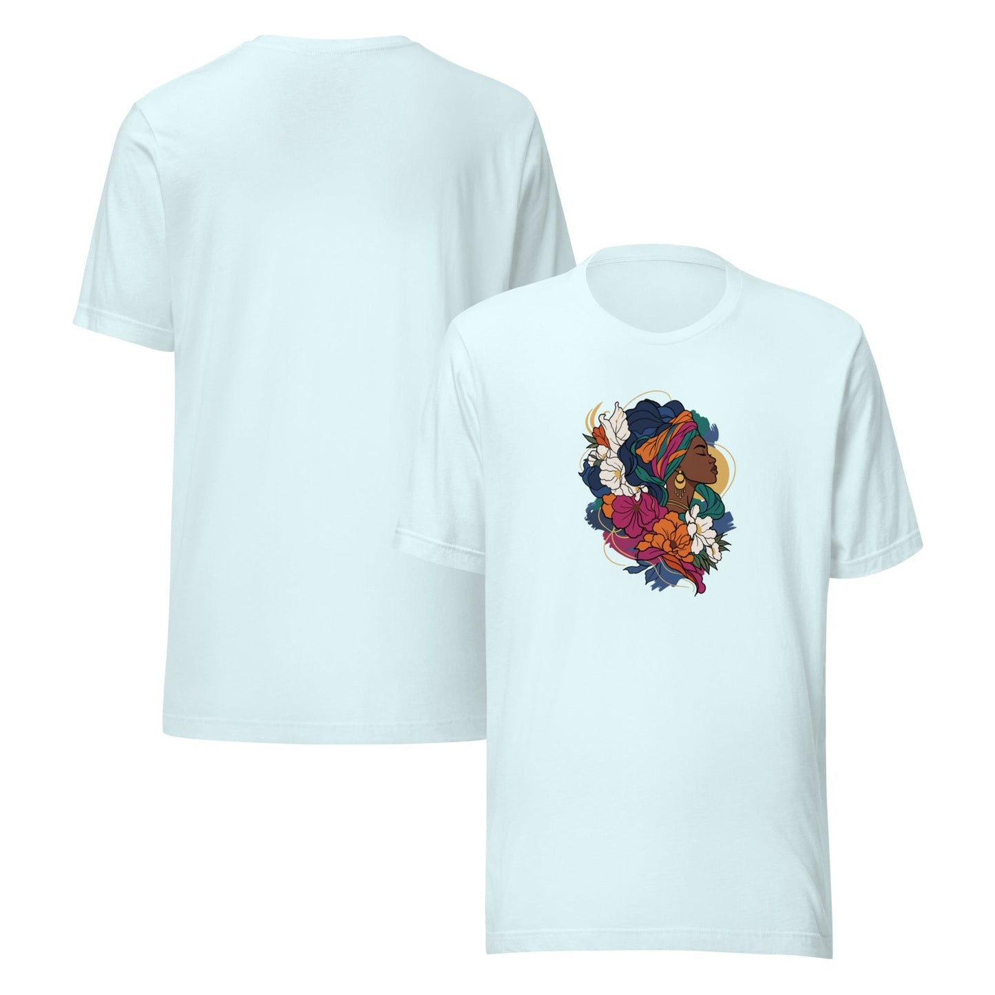 Regal profile with floral and fabric accents Flora Queen Graphic Tee - North Pyramids-North Pyramids-North Pyramids-3982780_21309--Product mockup - 