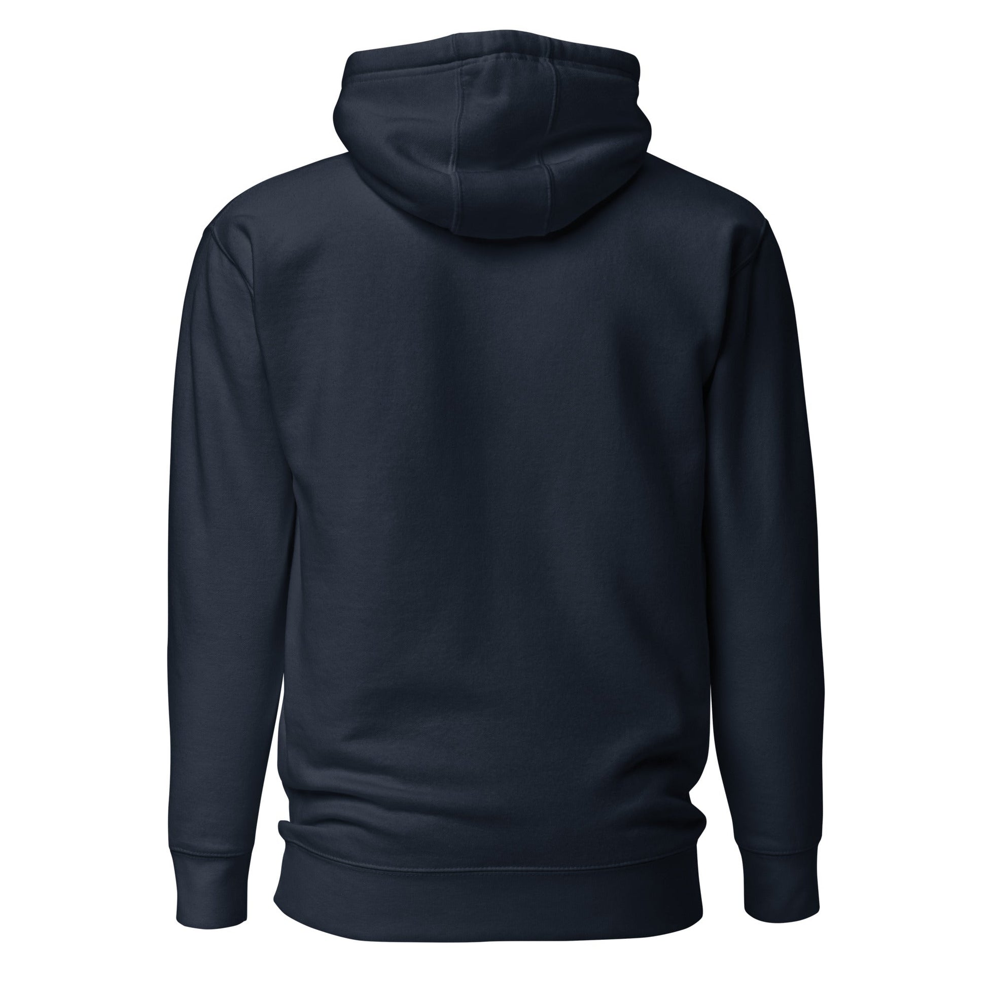 Navy blazer pullover hoodie with hood and front kangaroo pocket